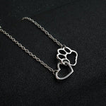 Jisensp Hollow Pet Paw Footprint Bracelets Shellhards Cute Animal Tassut Cat Dog Love Heart Charm Bracelet for Women pulseras