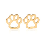 Jisensp Hollow Pet Paw Footprint Bracelets Shellhards Cute Animal Tassut Cat Dog Love Heart Charm Bracelet for Women pulseras