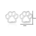 Jisensp Hollow Pet Paw Footprint Bracelets Shellhards Cute Animal Tassut Cat Dog Love Heart Charm Bracelet for Women pulseras