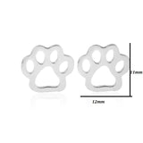 Jisensp Hollow Pet Paw Footprint Bracelets Shellhards Cute Animal Tassut Cat Dog Love Heart Charm Bracelet for Women pulseras