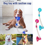 Pet dog toys Interactive Suction Cup Push TPR Ball Toys Elastic Ropes Pet Tooth Cleaning Chewing Playing IQ dog accessories