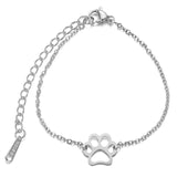AAAAA Quality 100% Stainless Steel Dog Cat Pet Paw Bracelet for Women Female Never Tarnish Jewelry Bracelets