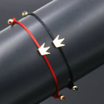 2pcs Couples Bracelet Lucky Red Rope Thread Heart Crown Star Dog Bracelet For Girls Boys Friendship Bracelets Women Men Jewelry