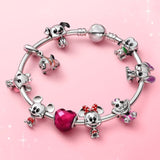 New Disny Cartoon Animal Charms Anime Mickey Jewelry for Women Catoon Dog & Cat & Minnie Beads Fit Original Pandor Bracelet Gift