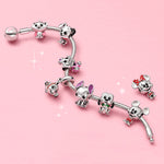 New Disny Cartoon Animal Charms Anime Mickey Jewelry for Women Catoon Dog & Cat & Minnie Beads Fit Original Pandor Bracelet Gift