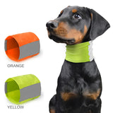Safety Reflective Dog Scarf Greyhound Dog Collar Soft Nylon Elastic Pet Necklace with Leash Hole for Medium Large Dogs