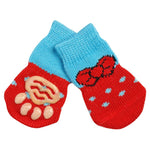 1 pair Creative Cat Coats Pet cat socks Dog Socks Traction Control for Indoor Wear L/M/S Cat Clothing Multicolor S M L 4