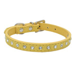 11 Colors Bling Rhinestone PU Leather Collar For Dog Pet Accessories Crystal Diamond Dog Collar and Leash For Small Large Dogs