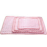 2019 New Summer Dog Mat Ice Pad 100*70CM Large Size Ice Silk Cool Pet Beds Sofa Cushion Fit All Pet Puppy Cat Summer Cooling Mat