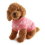 Sweater Winter Dog Clothes Pink Costume Girls' Husky Labrador Golden Retriever Woolen Heart Keep Warm XS S M L XL XXL