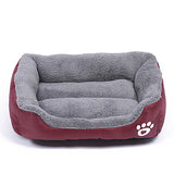 Multi Color Polyester Cute Box Shape Pet Bed for Dogs Cats 58*45*14 cm / 23*18*6 inch