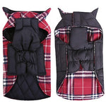 Dog Coat Vest Winter Dog Clothes Reversible Brown Green Red Costume Cotton Plaid / Check Keep Warm Reversible XS S M L XL XXL