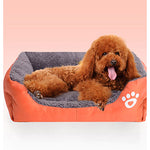 Multi Color Polyester Cute Box Shape Pet Bed for Dogs Cats 58*45*14 cm / 23*18*6 inch