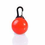 Cat Dog Tag LED Lights Batteries Included Solid Colored Plastic Transparent White Orange