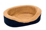 Aspen Pet Oval Lounger Plush/Suede Dog Bed Assorterd Colors 18In