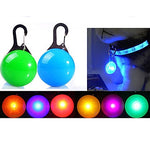 Cat Dog Tag LED Lights Batteries Included Solid Colored Plastic Transparent White Orange