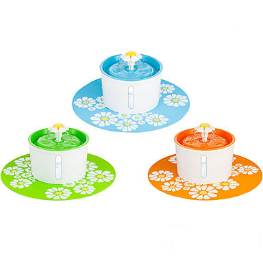 Interactive Bowls & Water Bottles Water Fountain Dog Cat Pet Toy 1pc Pet Friendly Flower Plastic Gift