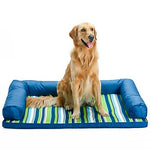 Dogs Pets Bed Sofa Cushion Lounge Sofa Oxford Cloth Pet Mats & Pads Stripes Warm washable Cartoon Blue