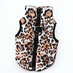 Dog Vest Coat Harness Winter Dog Clothes Black Leopard Red Costume Baby Small Dog Cotton Snowflake Casual / Daily XS S M L
