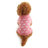 Sweater Winter Dog Clothes Pink Costume Girls' Husky Labrador Golden Retriever Woolen Heart Keep Warm XS S M L XL XXL