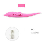 Chew Toy Catnip Teeth Cleaning Toy Toothbrushes Cat Pet Toy 1pc Fish Silica Gel Gift