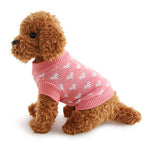 Sweater Winter Dog Clothes Pink Costume Girls' Husky Labrador Golden Retriever Woolen Heart Keep Warm XS S M L XL XXL