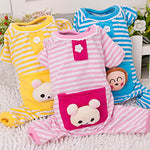 Cat Dog Jumpsuit Pajamas Winter Dog Clothes Yellow Blue Pink Costume Husky Labrador Golden Retriever Cotton Cartoon Casual / Daily Cute XS S M L XL