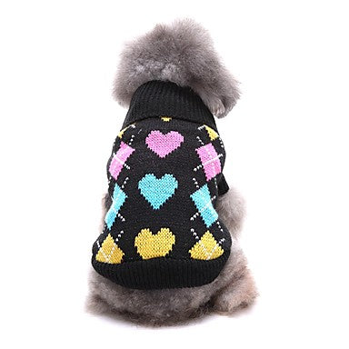 Dogs Sweater Winter Dog Clothes Black Gray Costume Corgi Beagle Shiba Inu Acrylic Fibers Love Casual / Daily XS S M L XL XXL