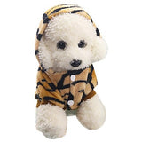 Dog Costume Coat Hoodie Winter Dog Clothes Brown Costume Flannel Fabric Animal Party Cosplay Fashion XS S M L XL XX