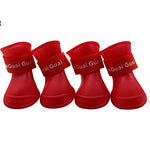 Dogs Dog Boots / Dog Shoes Rain Boots Waterproof Solid Color Cute For Pets Silicone Rubber PVC Black